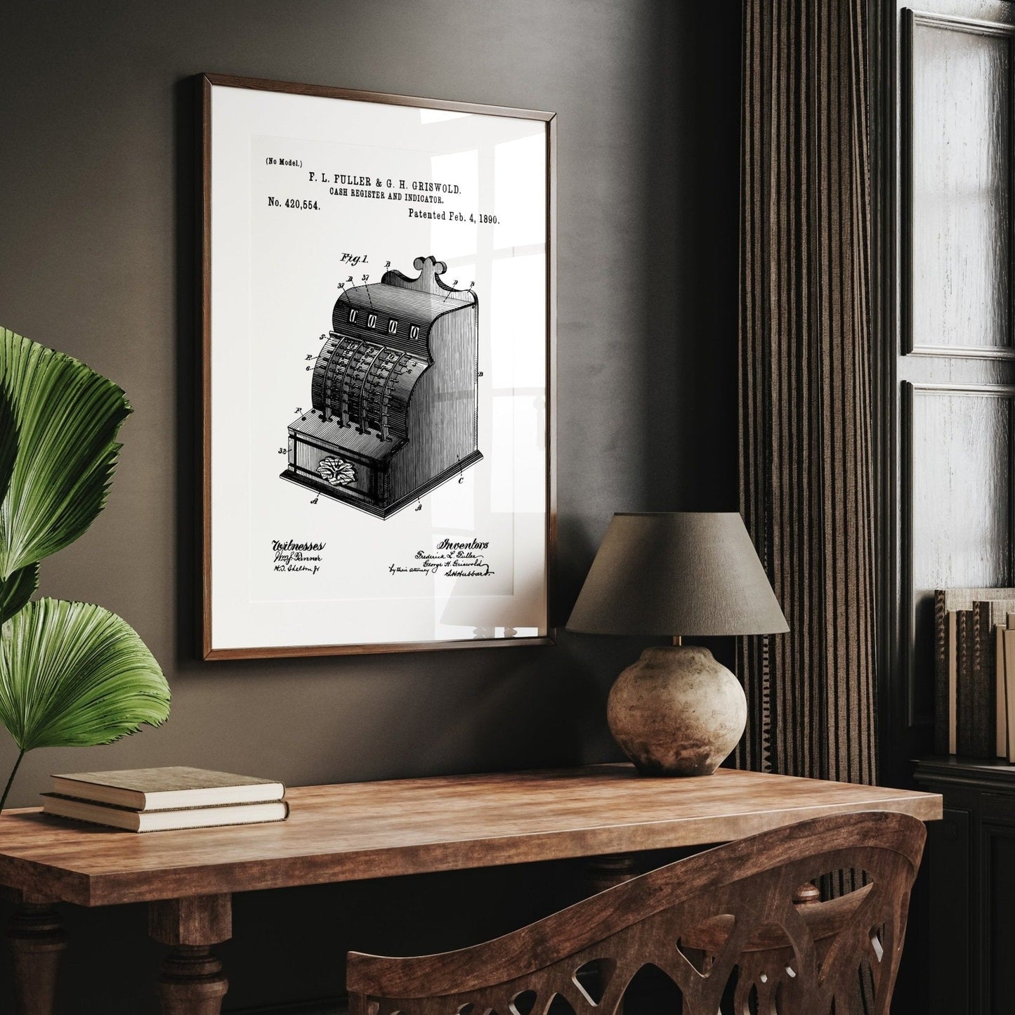 Cash Register 1890 Patent Print - Magic Posters