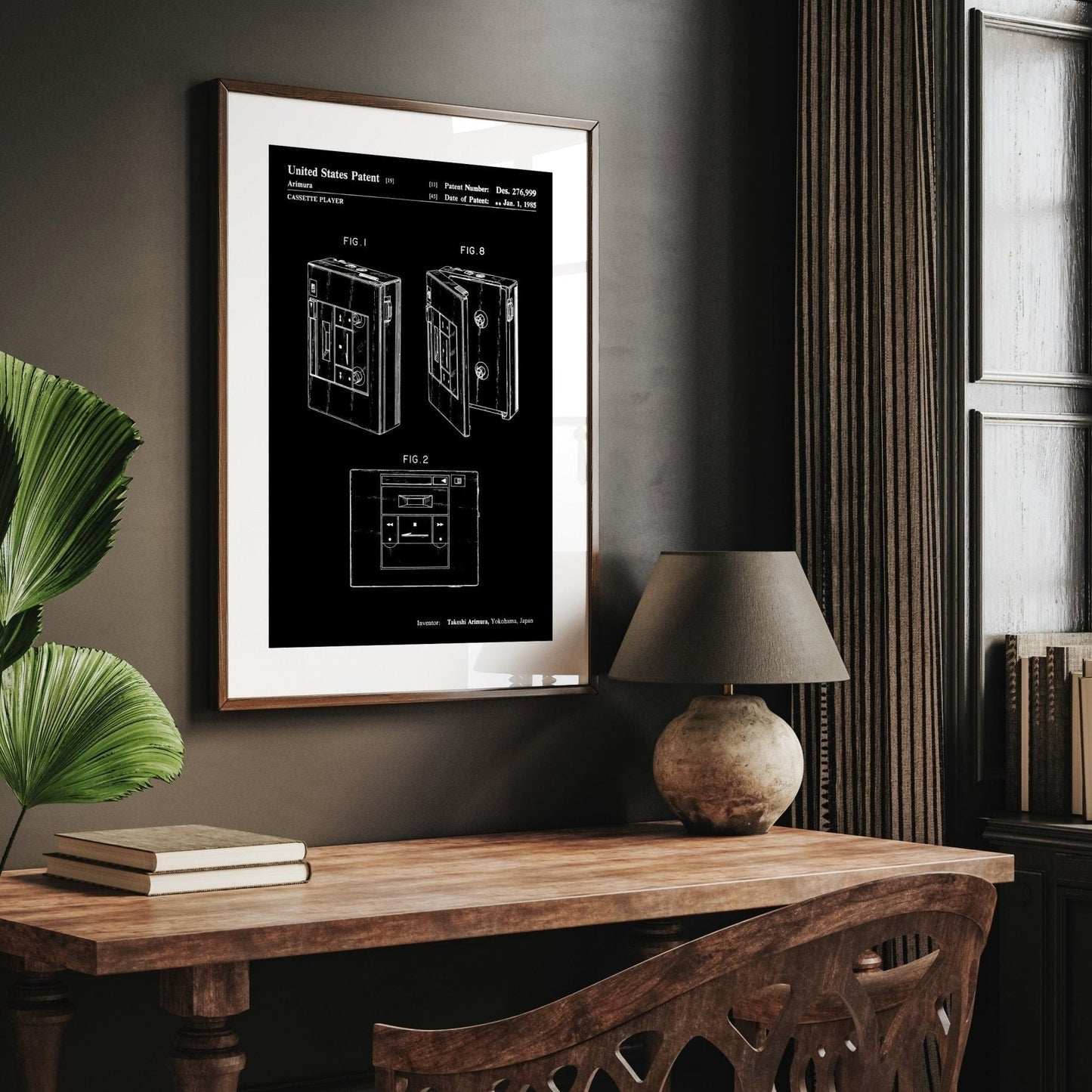 Cassette Player 1985 Patent Print - Magic Posters