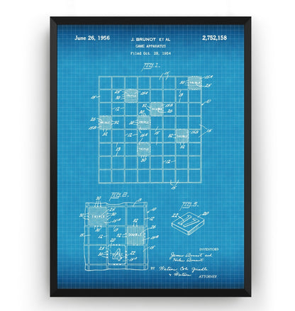 Checkers Draughts Or Chessboard 1956 Patent Print - Magic Posters