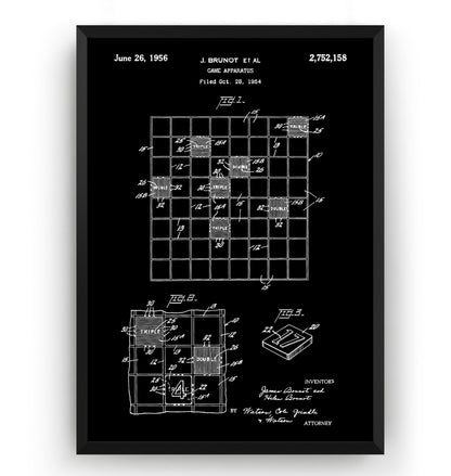 Checkers Draughts Or Chessboard 1956 Patent Print - Magic Posters