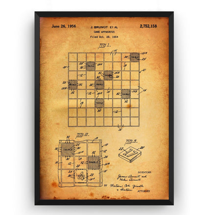 Checkers Draughts Or Chessboard 1956 Patent Print - Magic Posters