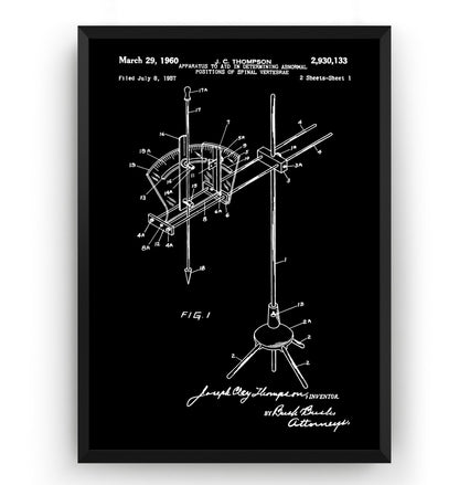 Chiropractic Treatment Table Apparatus 1960 Patent Print - Magic Posters