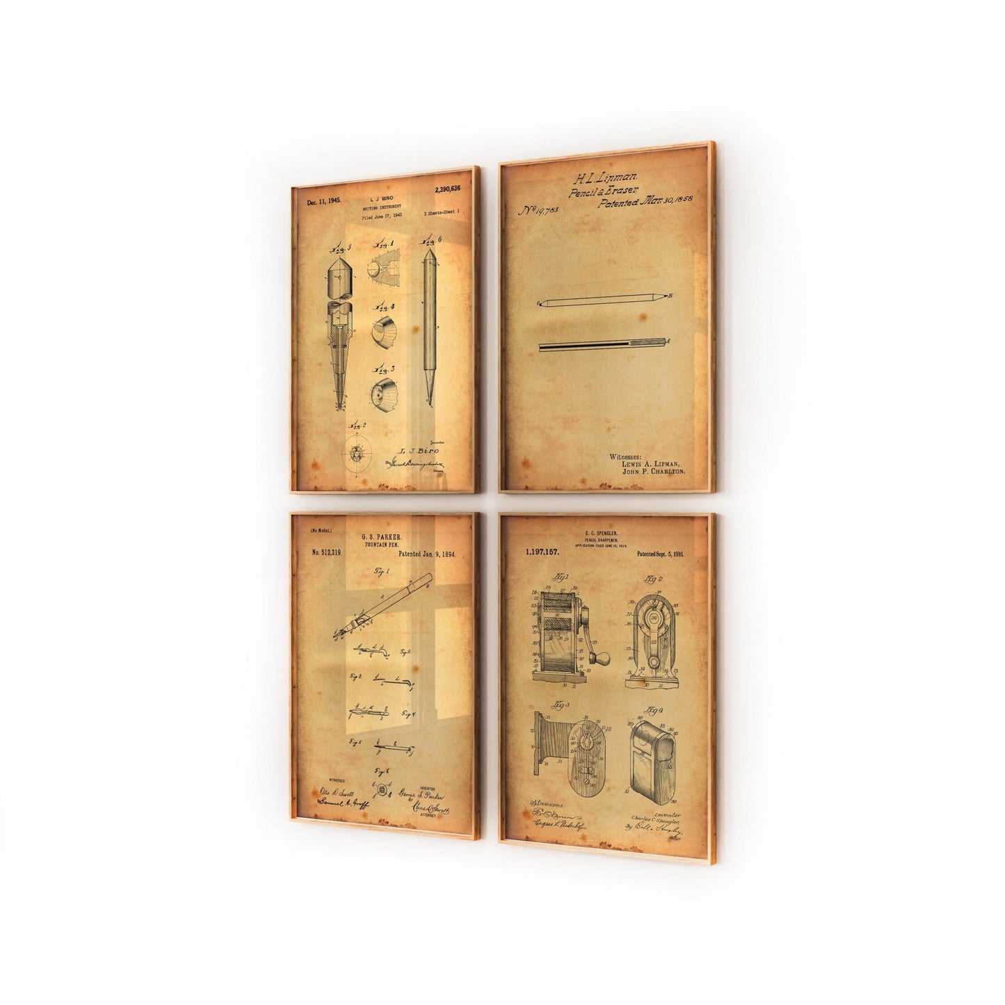 Classroom Set Of 4 Patent Prints - Magic Posters