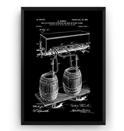 Cold Air Pressure Apparatus For Beer Brewing Patent Print - Magic Posters