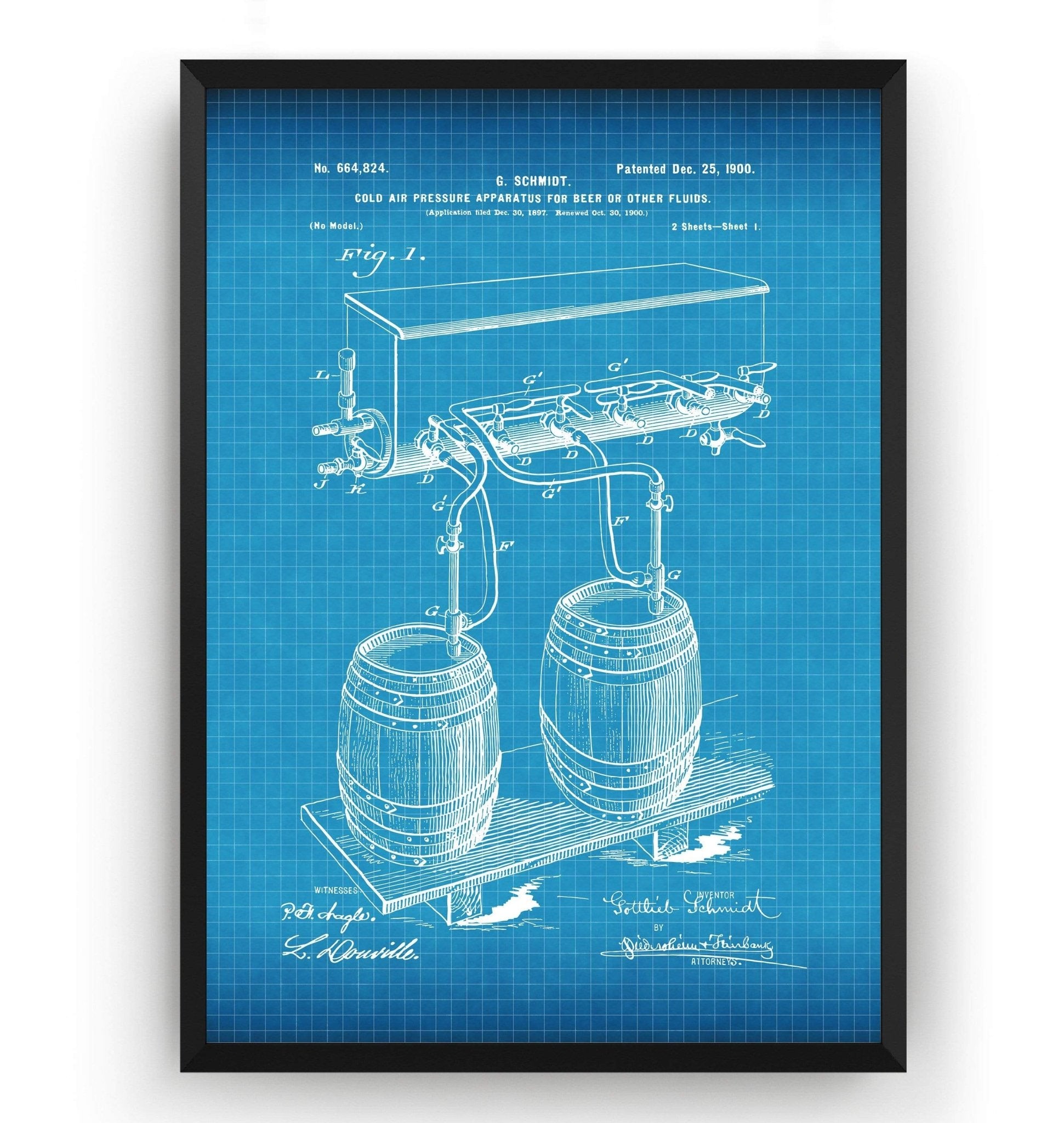 Cold Air Pressure Apparatus For Beer Brewing Patent Print - Magic Posters