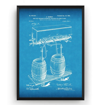 Cold Air Pressure Apparatus For Beer Brewing Patent Print - Magic Posters