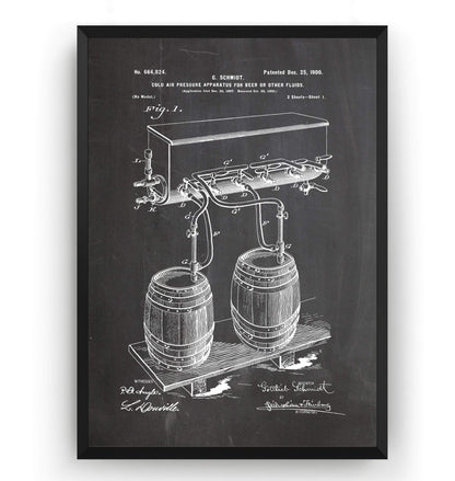 Cold Air Pressure Apparatus For Beer Brewing Patent Print - Magic Posters