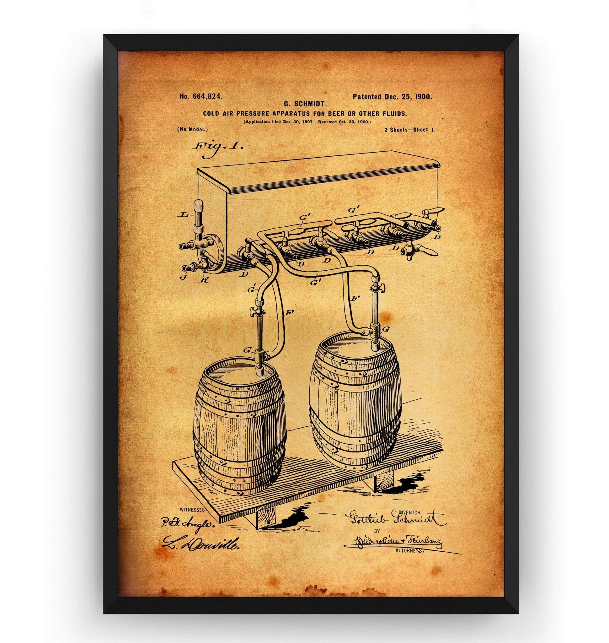 Cold Air Pressure Apparatus For Beer Brewing Patent Print - Magic Posters