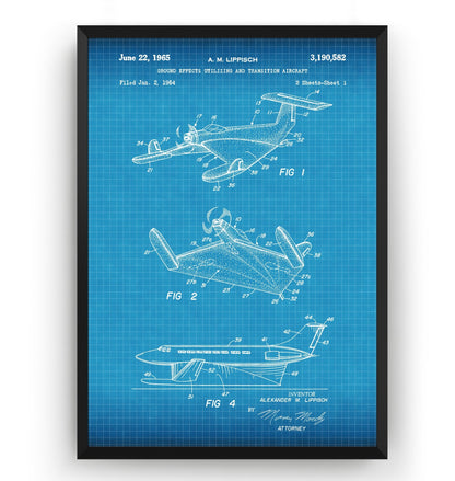 Collins X-112 Aircraft 1965 Patent Print - Magic Posters