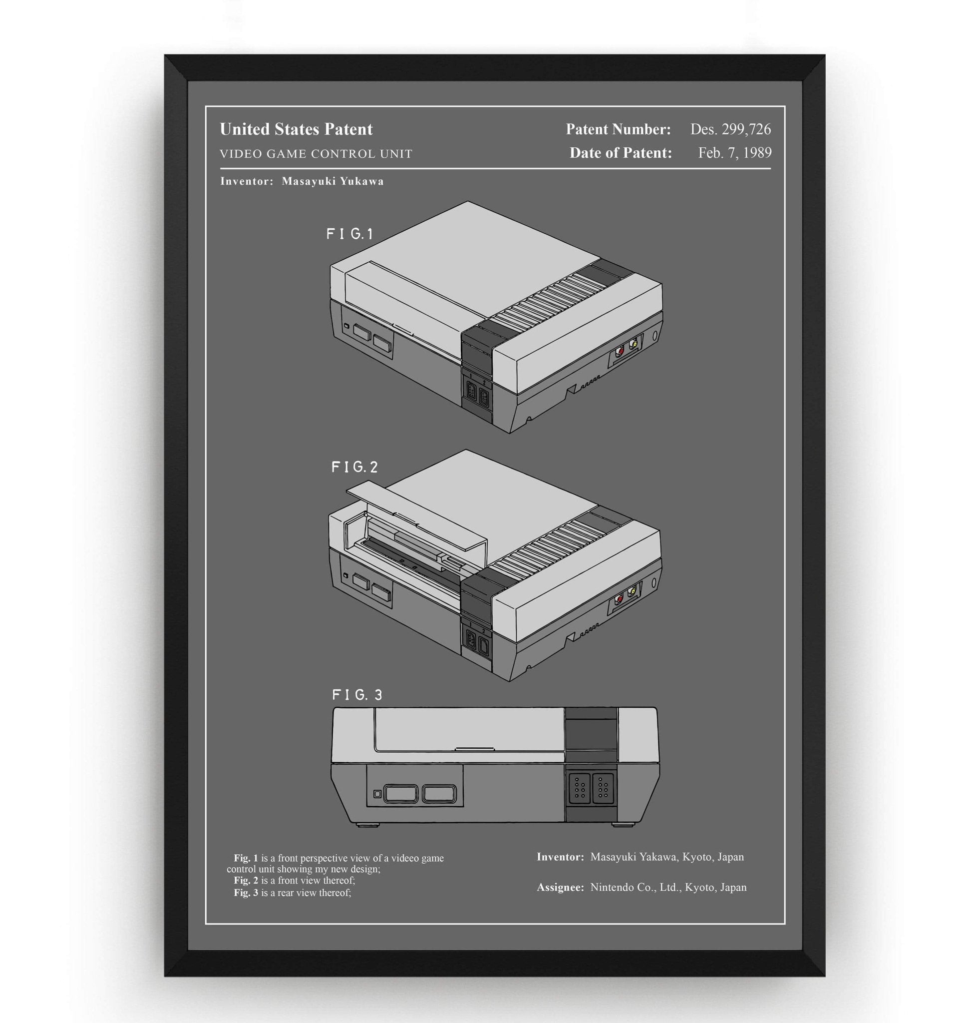 Colourised NES Patent Print - Magic Posters