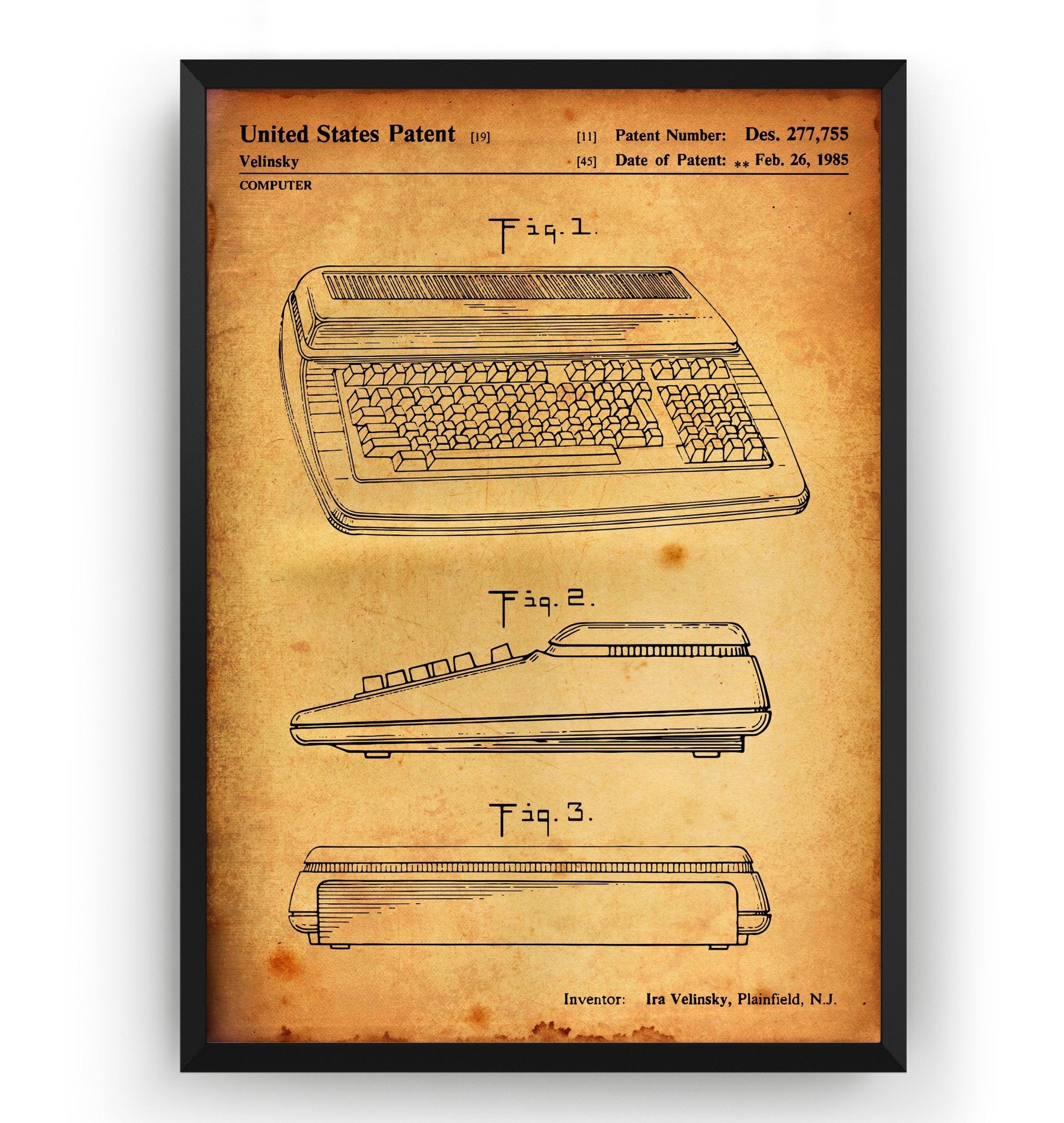 Commodore 1985 Patent Print - Magic Posters