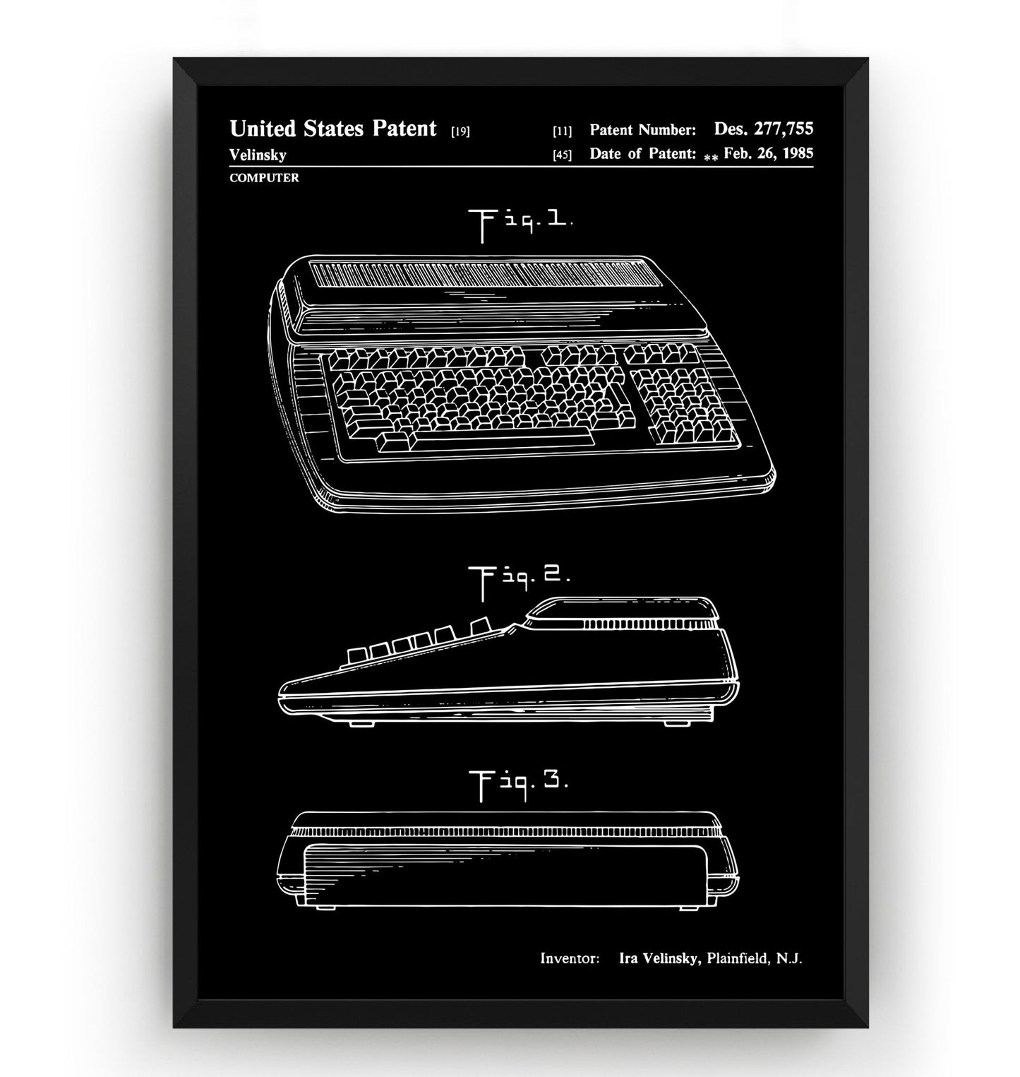 Commodore 1985 Patent Print - Magic Posters