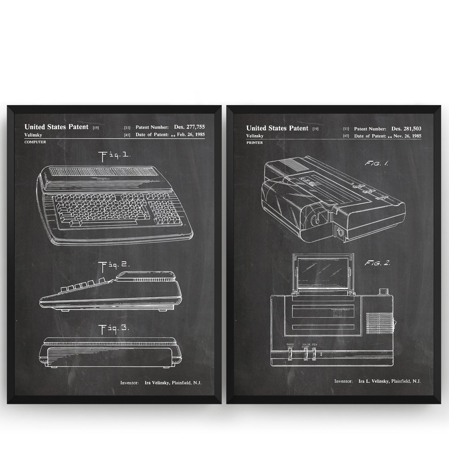 Commodore Computer Set Of 2 Patent Prints - Magic Posters