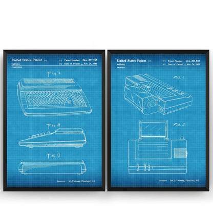 Commodore Computer Set Of 2 Patent Prints - Magic Posters