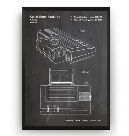 Commodore Printer 1985 Patent Print - Magic Posters