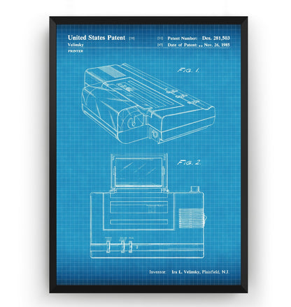 Commodore Printer 1985 Patent Print - Magic Posters