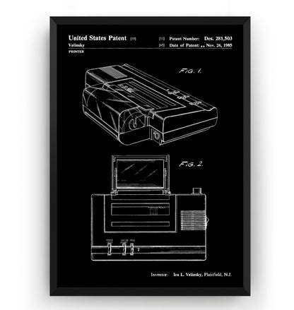 Commodore Printer 1985 Patent Print - Magic Posters