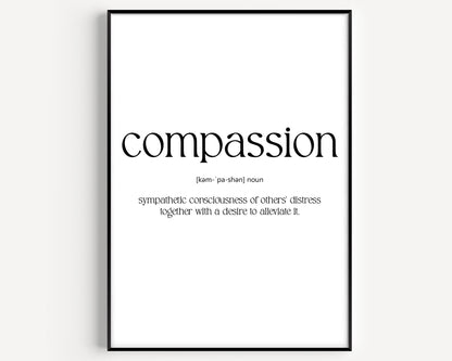 Compassion Definition Print - Magic Posters