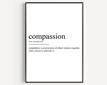 Compassion Definition Print - Magic Posters