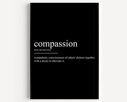 Compassion Definition Print - Magic Posters