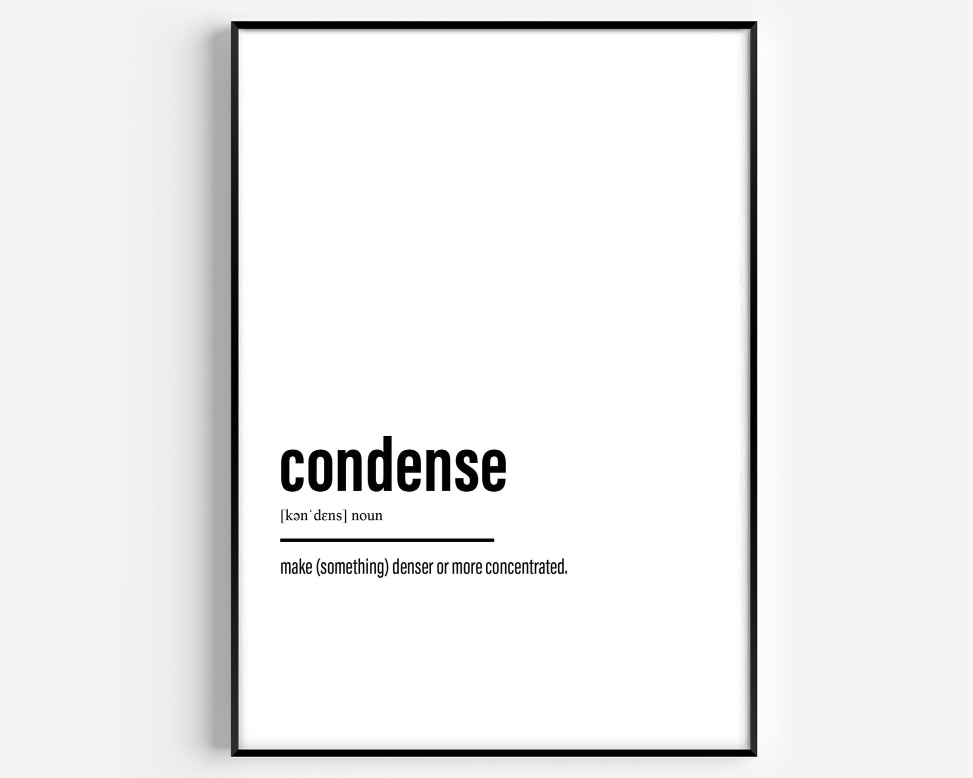 Condense Definition Print - Magic Posters