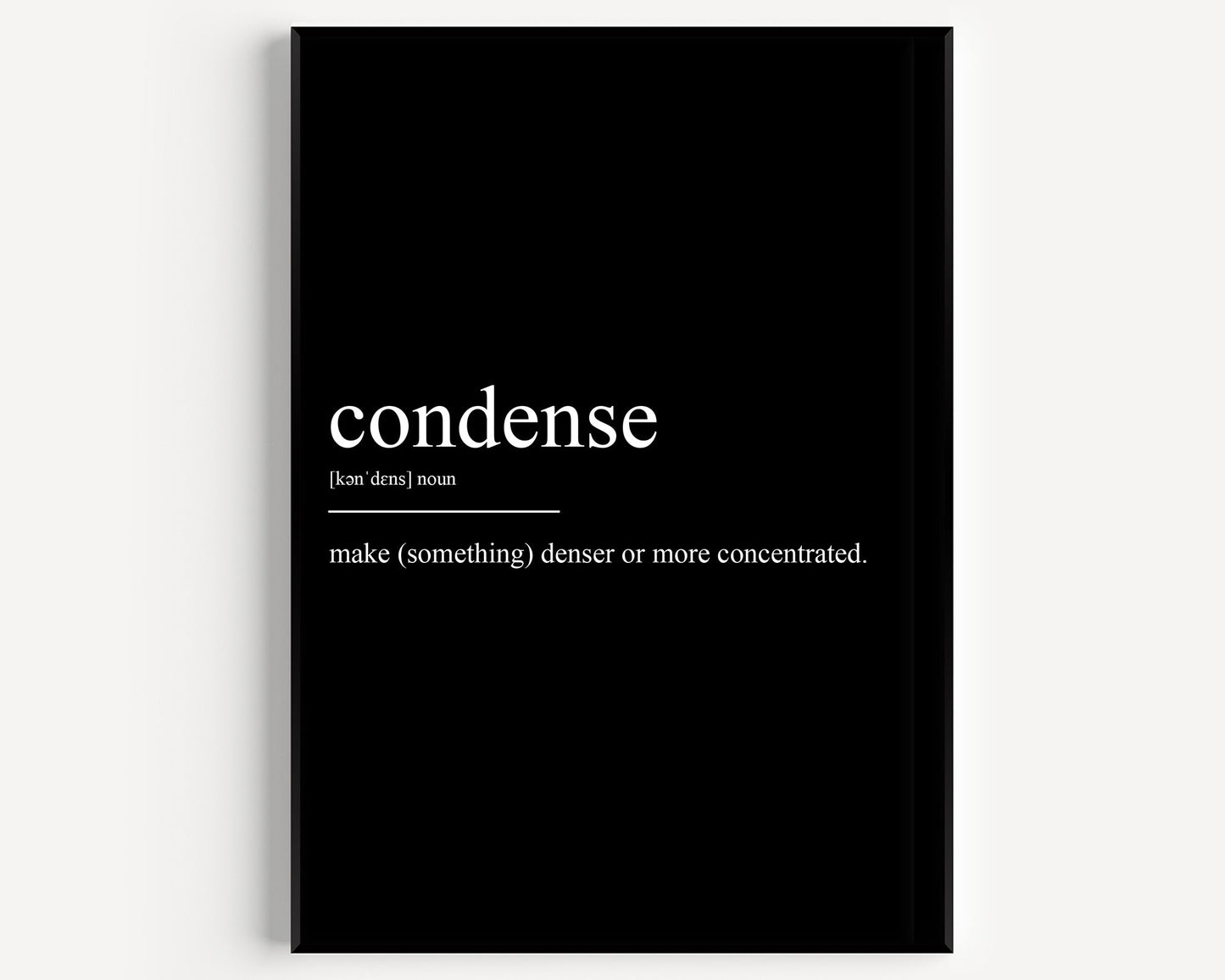 Condense Definition Print - Magic Posters