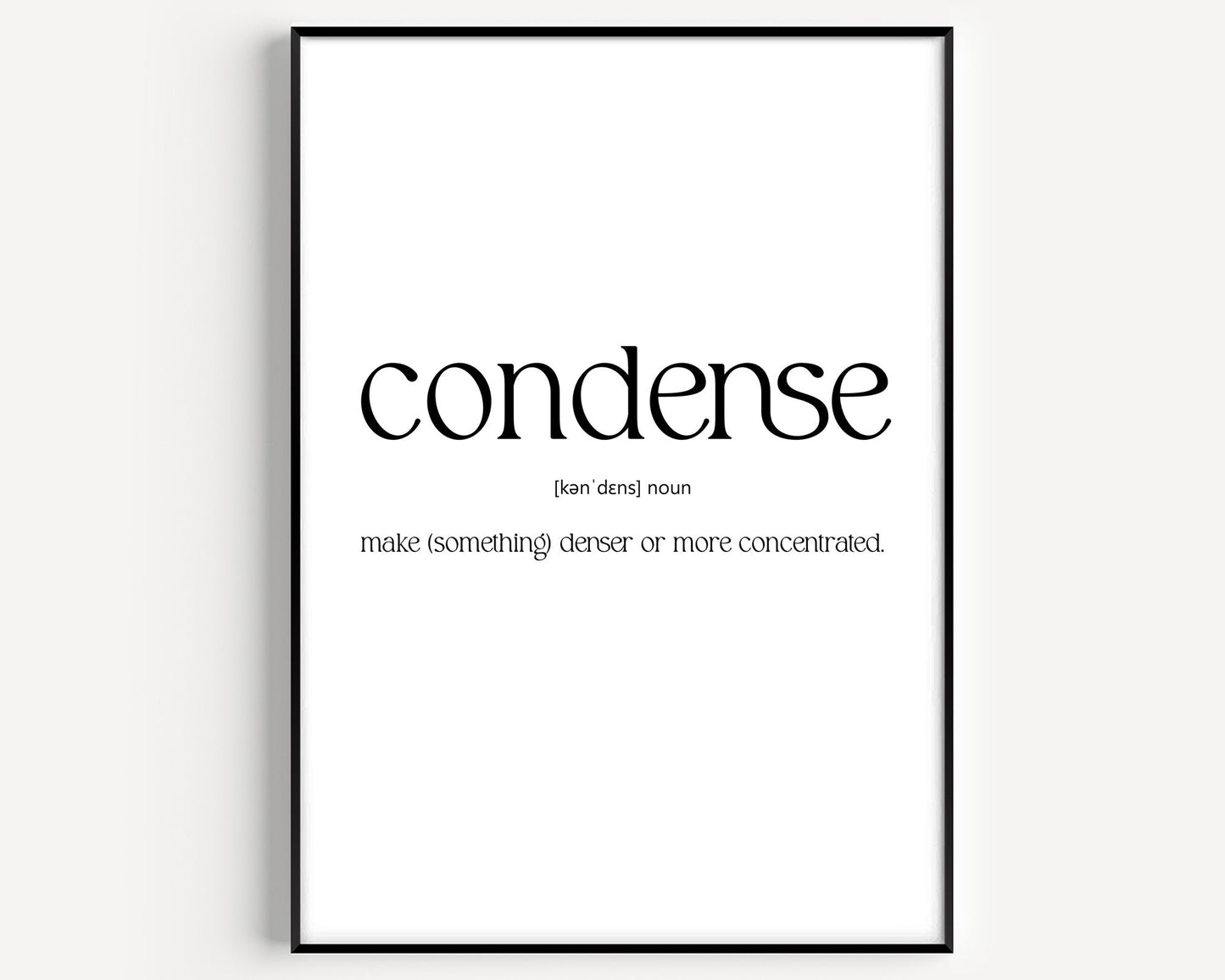 Condense Definition Print - Magic Posters