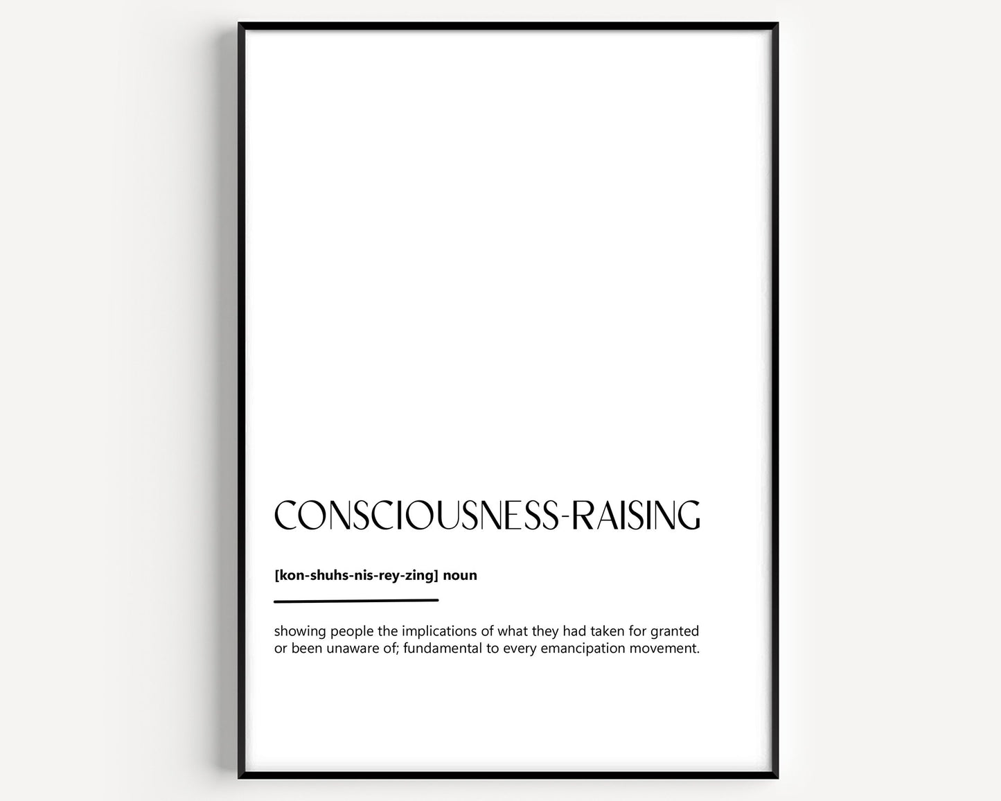 Consciousness Raising Definition Print - Magic Posters