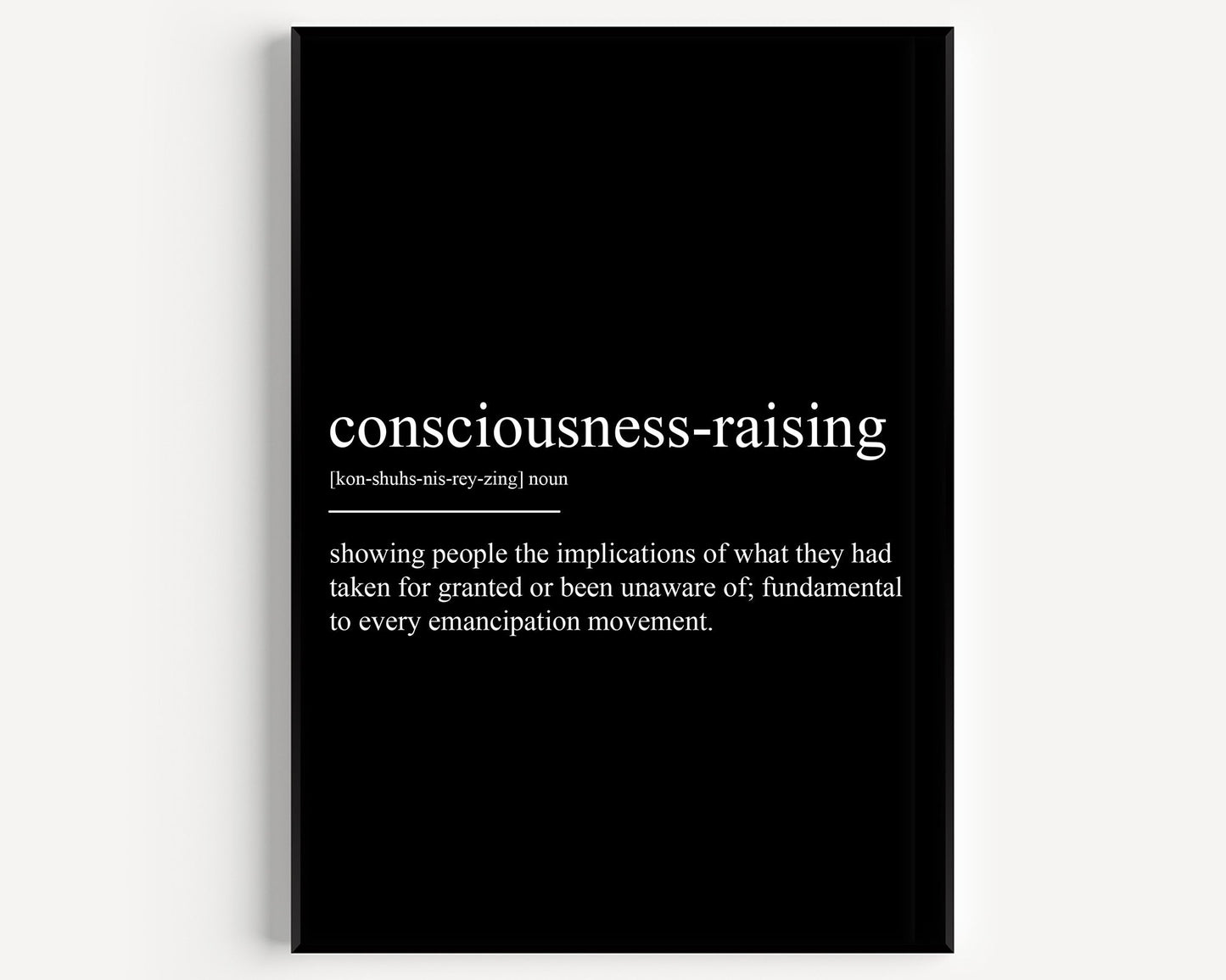 Consciousness Raising Definition Print - Magic Posters