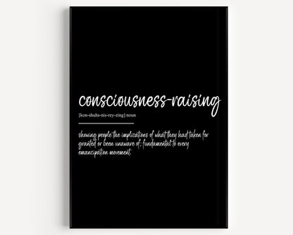 Consciousness Raising Definition Print - Magic Posters