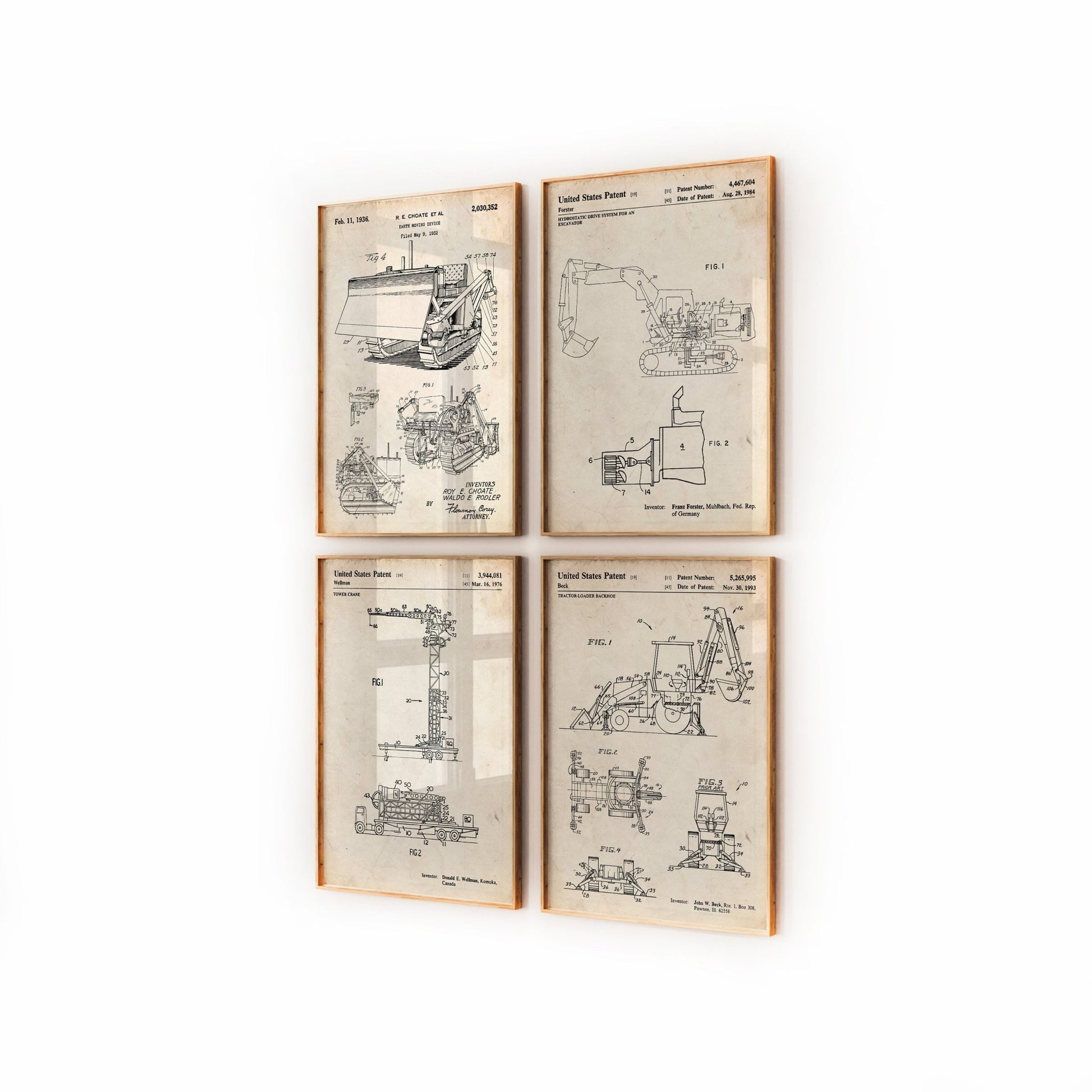 Construction Set Of 4 Patent Prints - Magic Posters