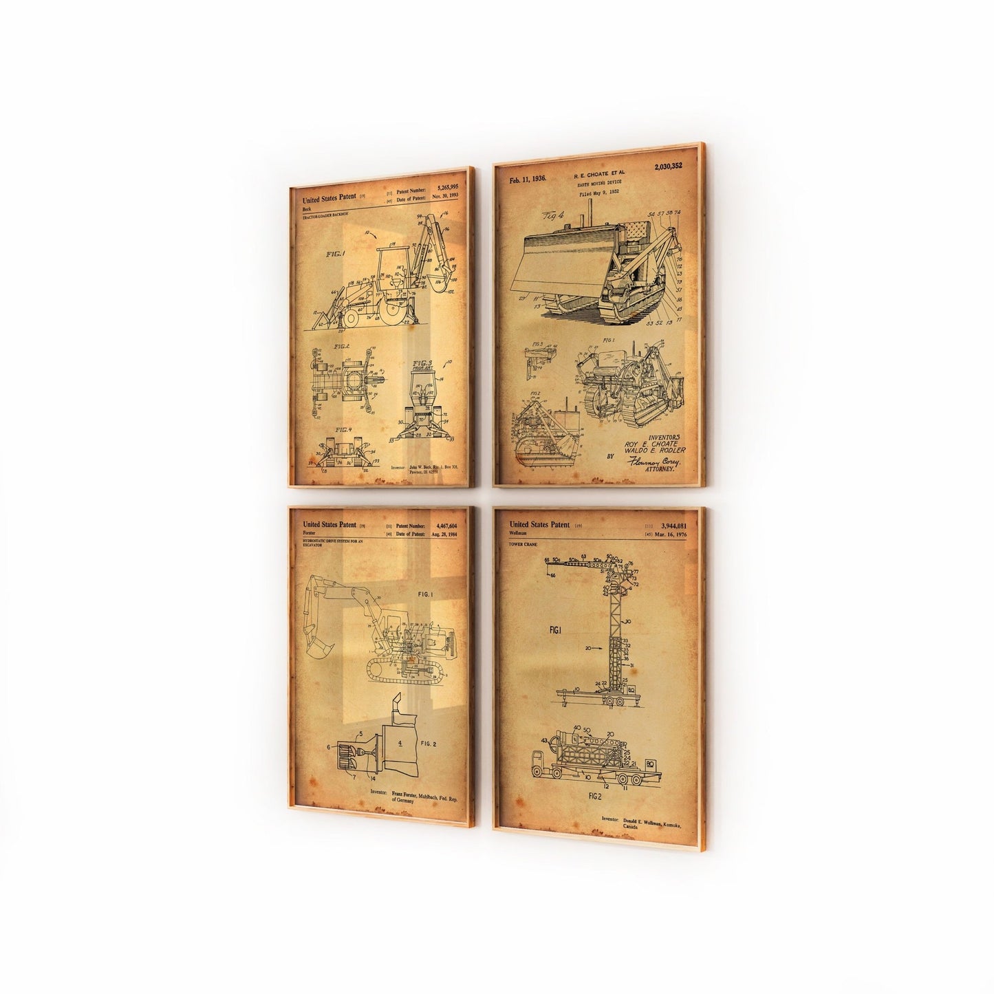 Construction Set Of 4 Patent Prints - Magic Posters