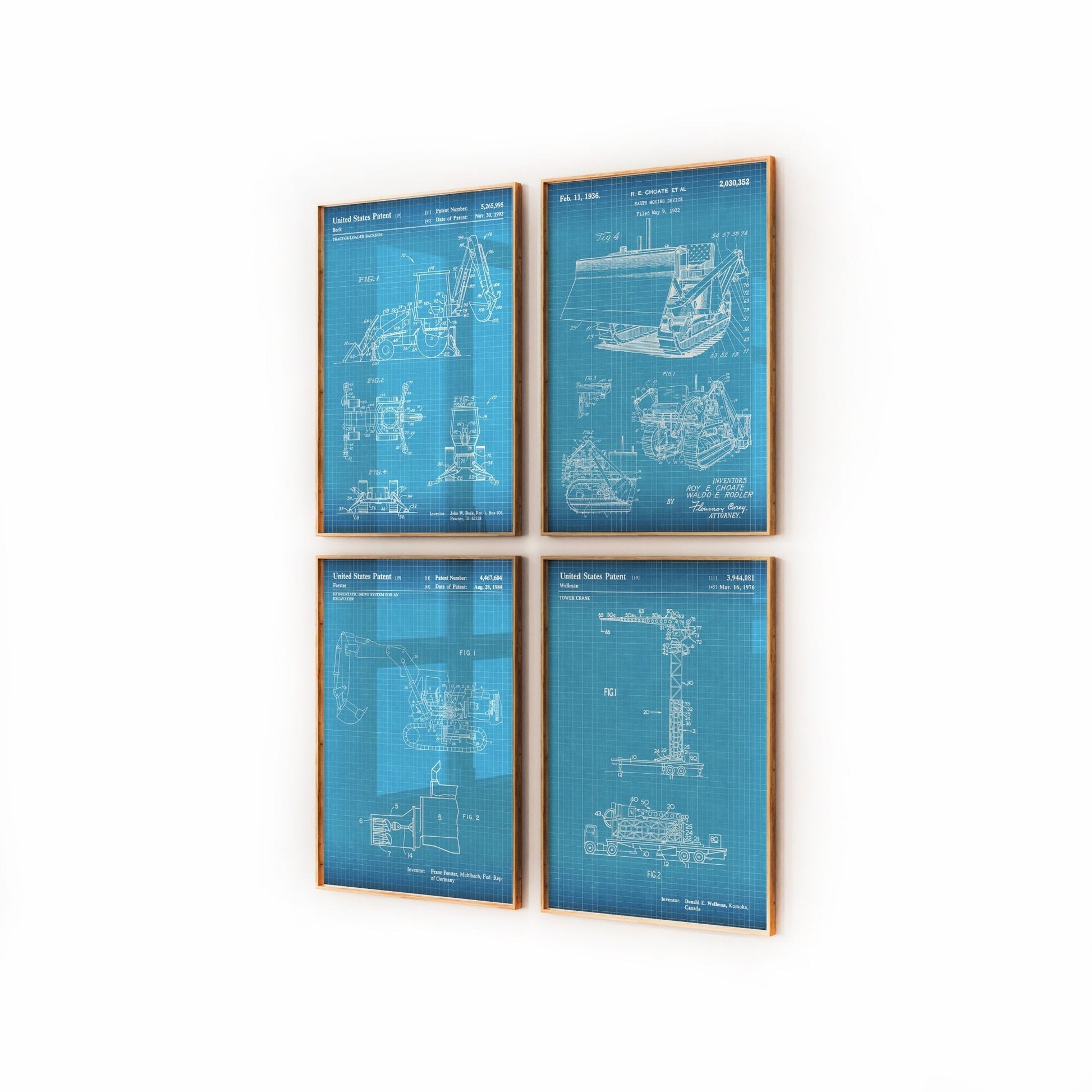 Construction Set Of 4 Patent Prints - Magic Posters