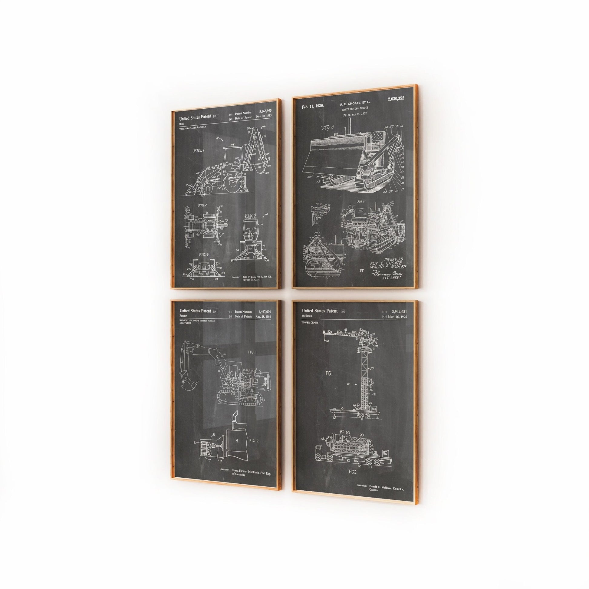 Construction Set Of 4 Patent Prints - Magic Posters