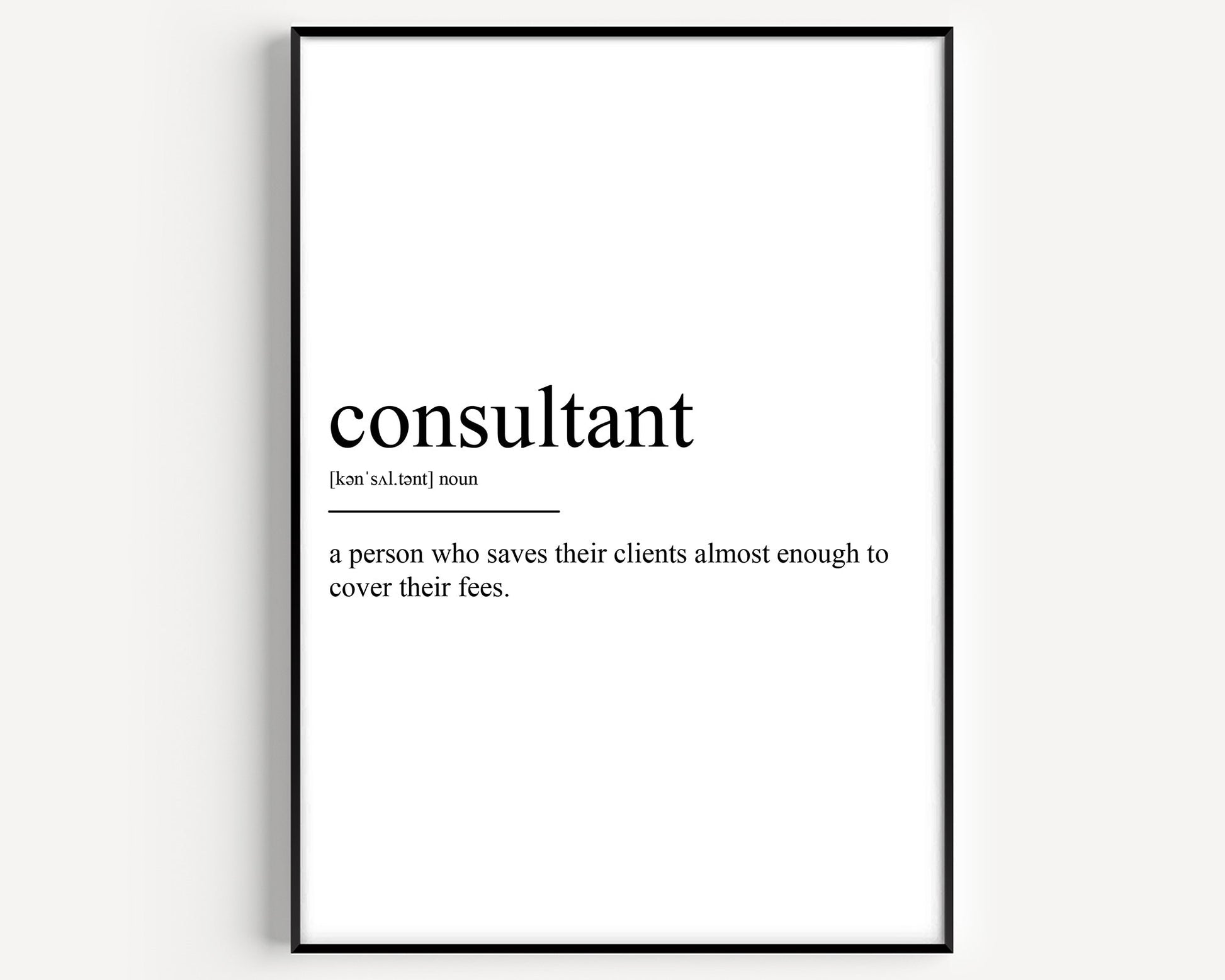 Consultant Definition Print - Magic Posters