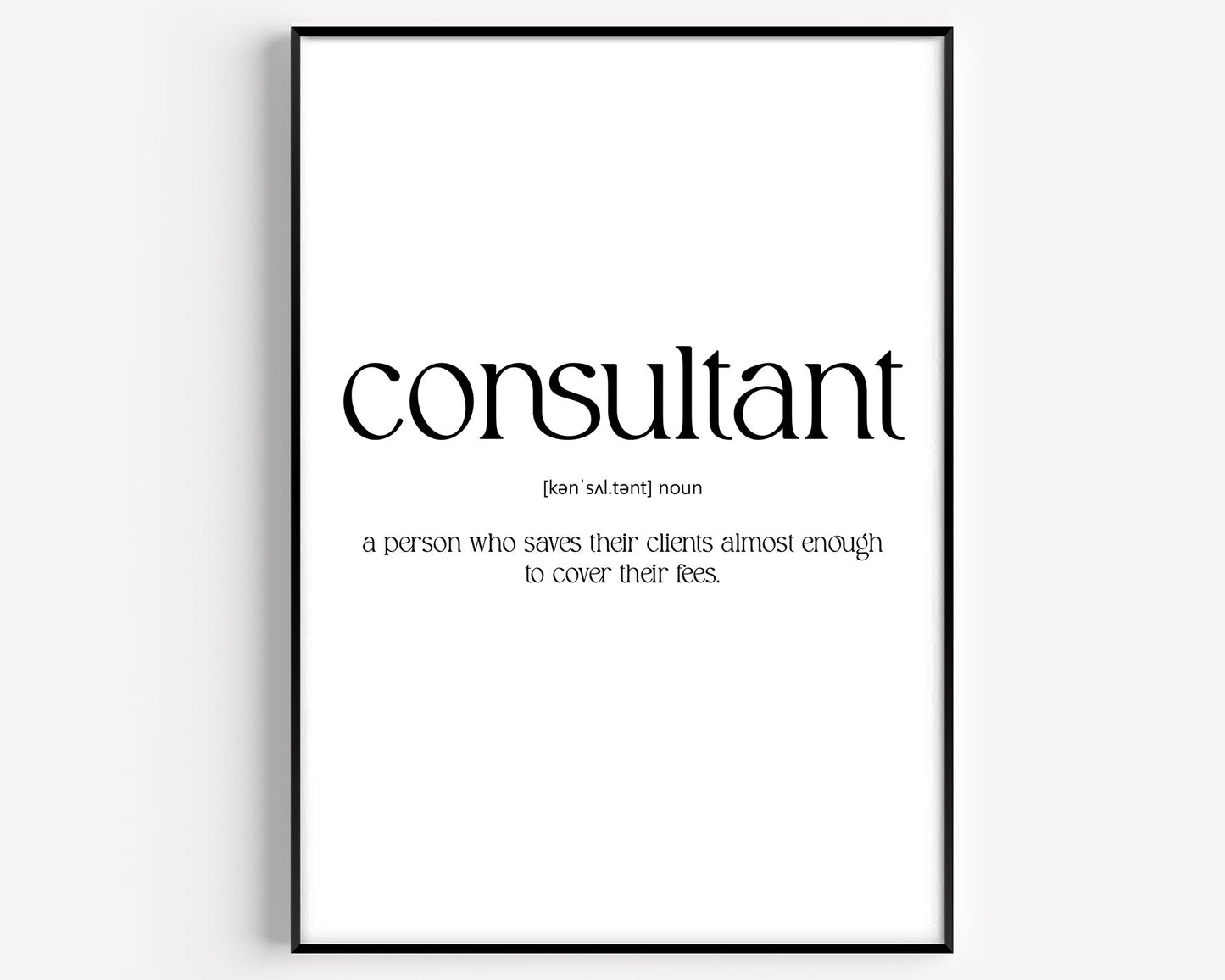 Consultant Definition Print - Magic Posters