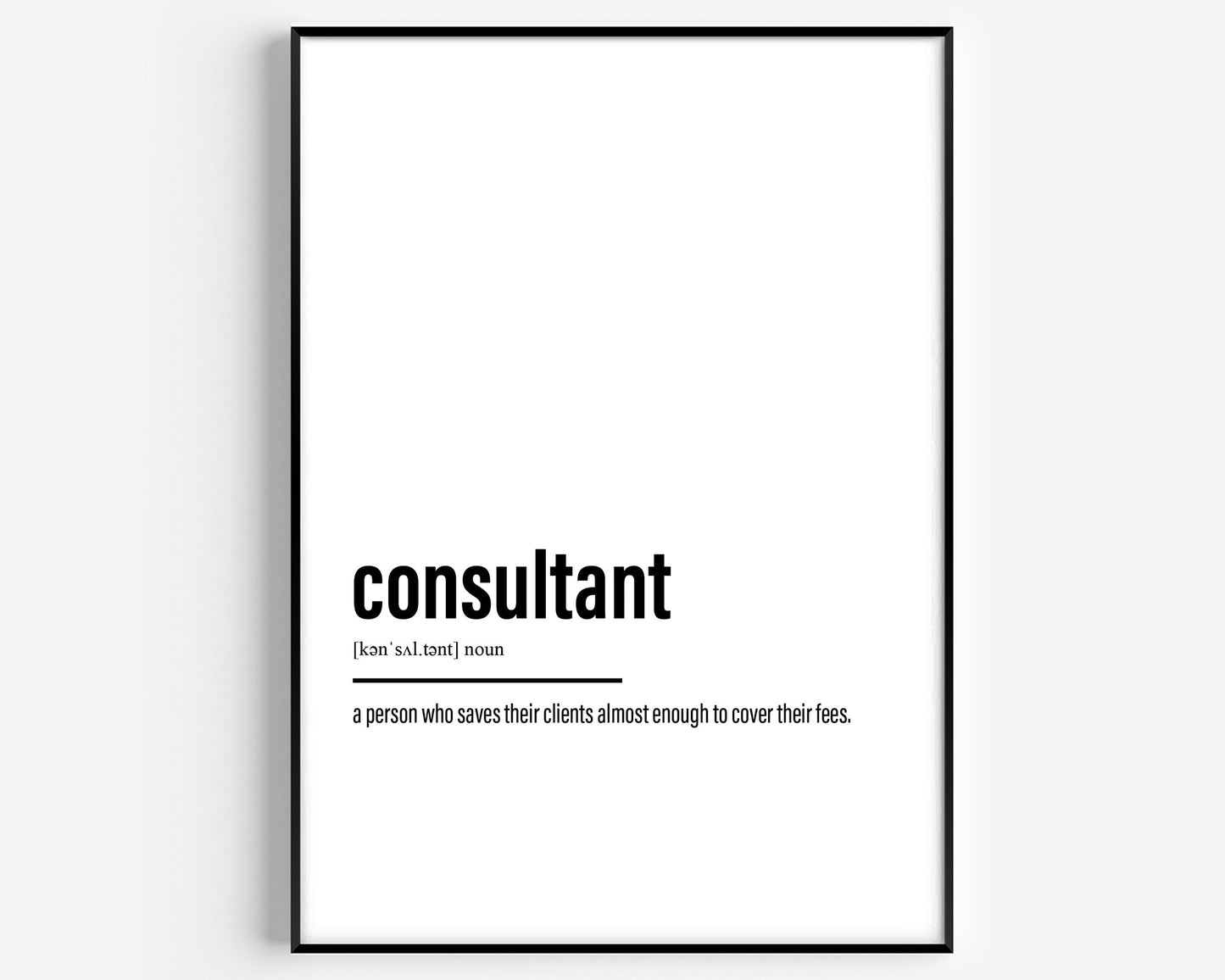 Consultant Definition Print - Magic Posters