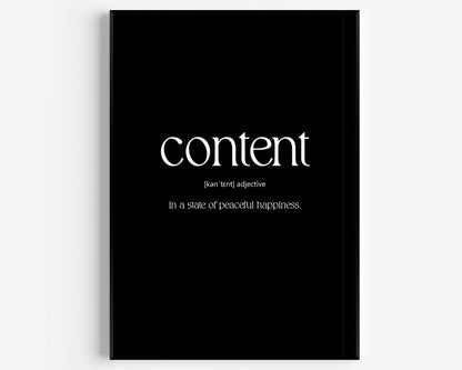 Content Definition Print - Magic Posters