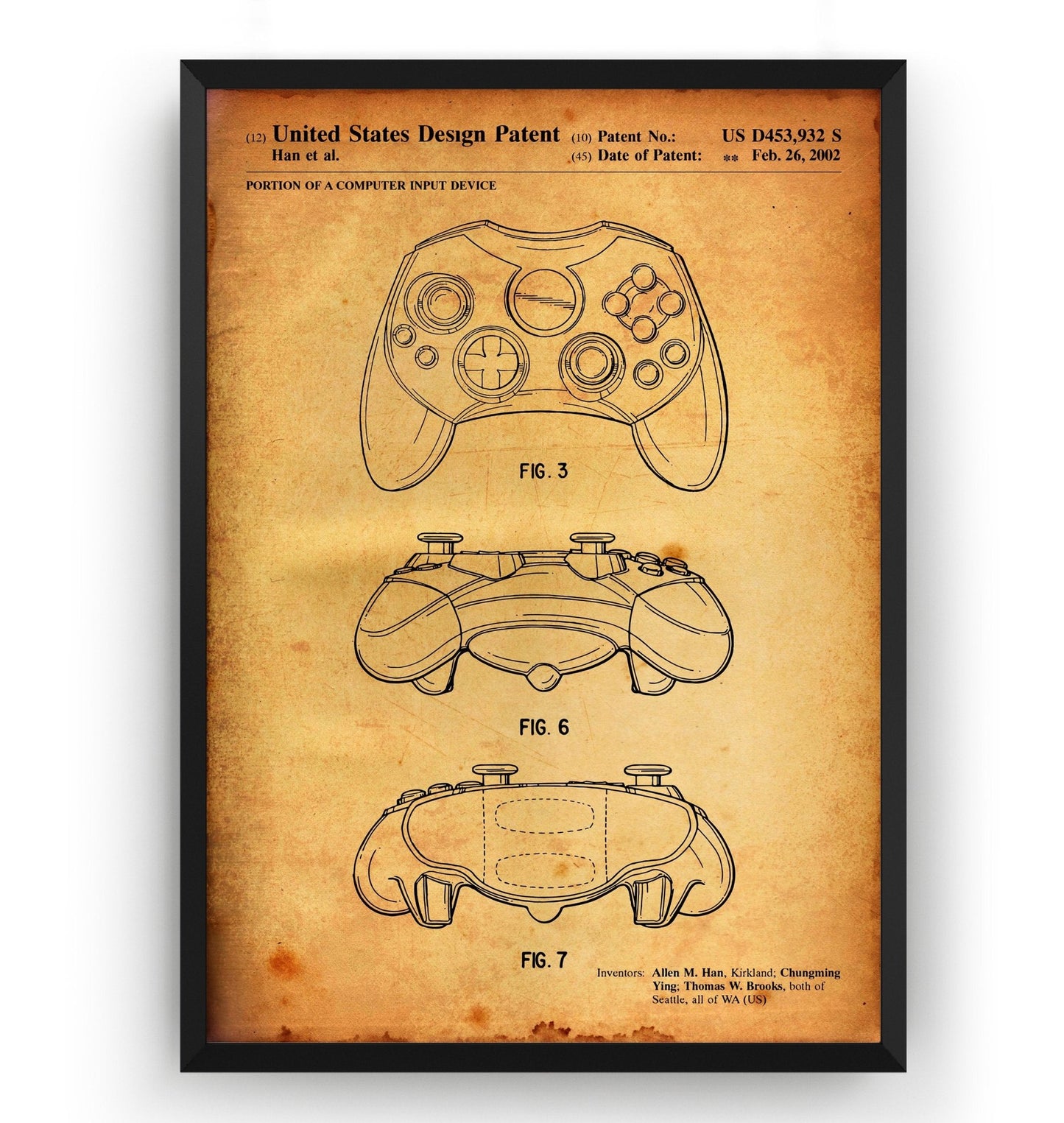 Controller 2002 Patent Print - Magic Posters