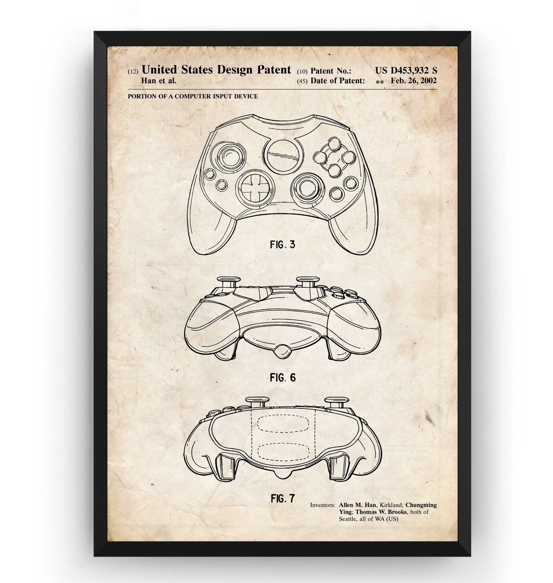 Controller 2002 Patent Print - Magic Posters