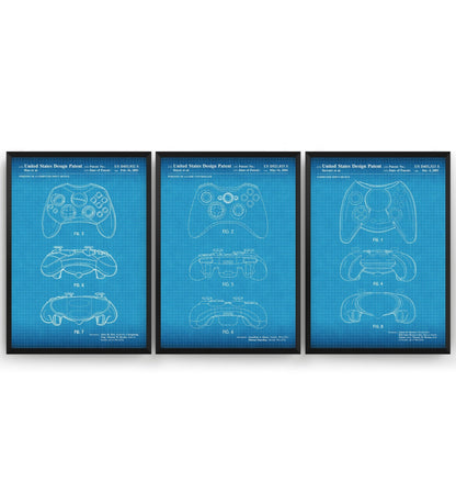 Controller Set Of 3 Patent Prints - Magic Posters