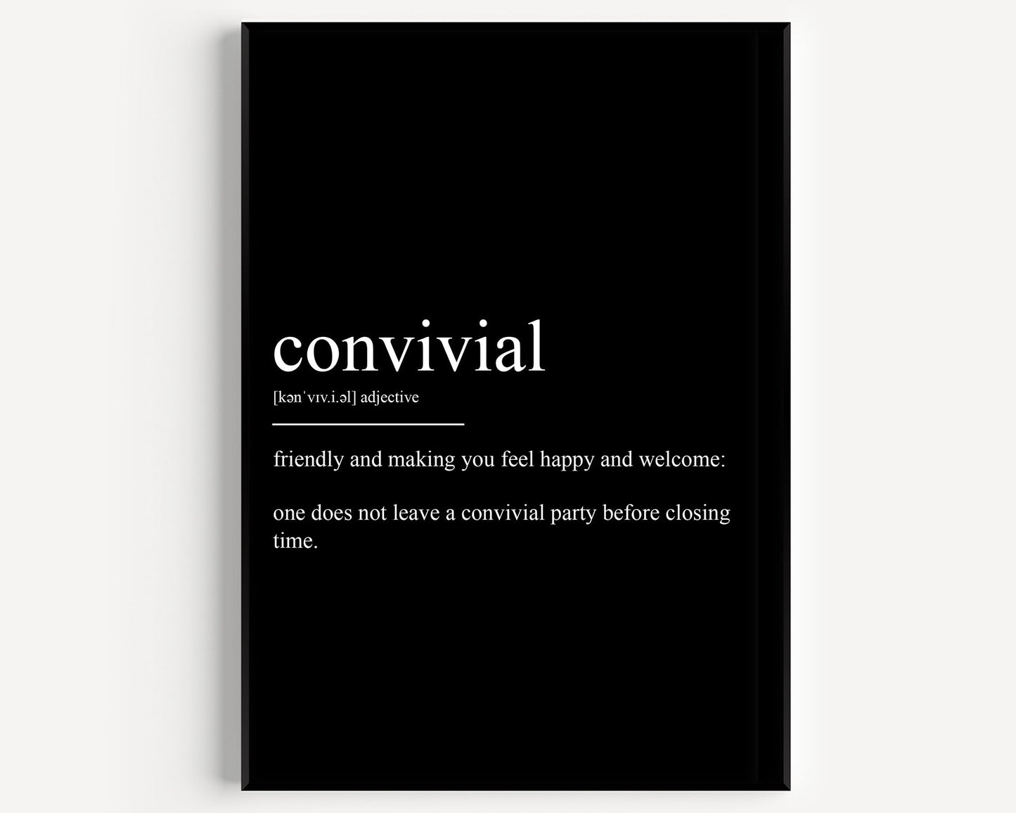 Convivial Definition Print - Magic Posters