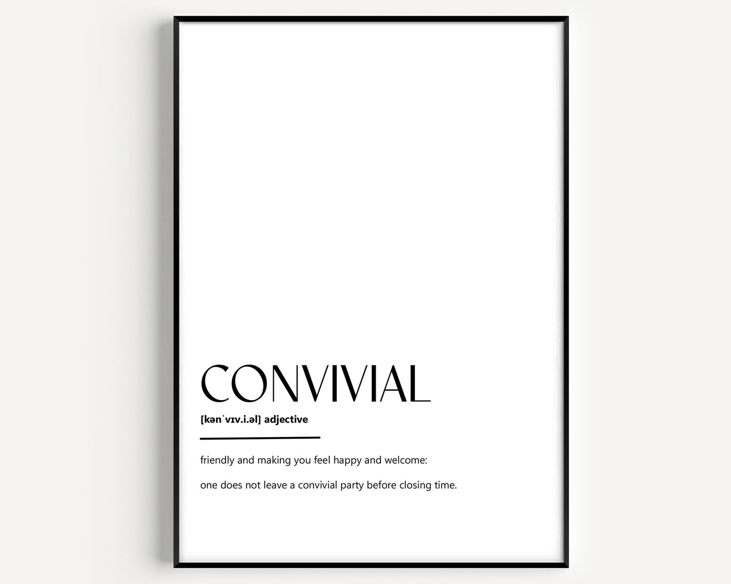 Convivial Definition Print - Magic Posters