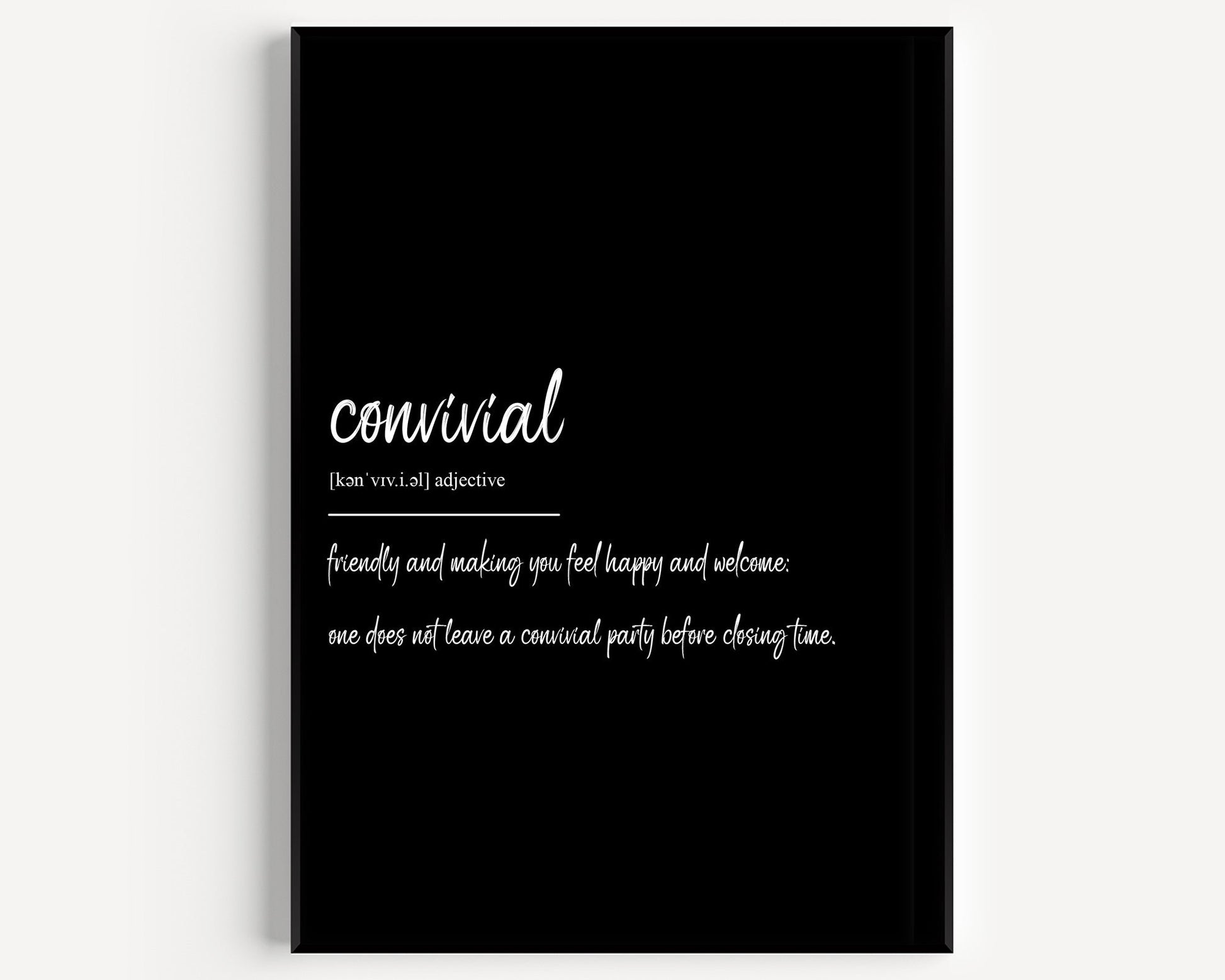 Convivial Definition Print - Magic Posters