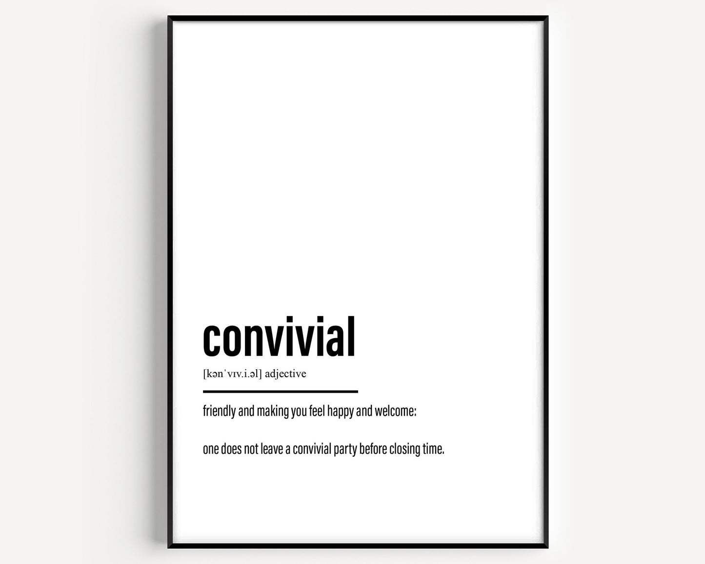 Convivial Definition Print - Magic Posters