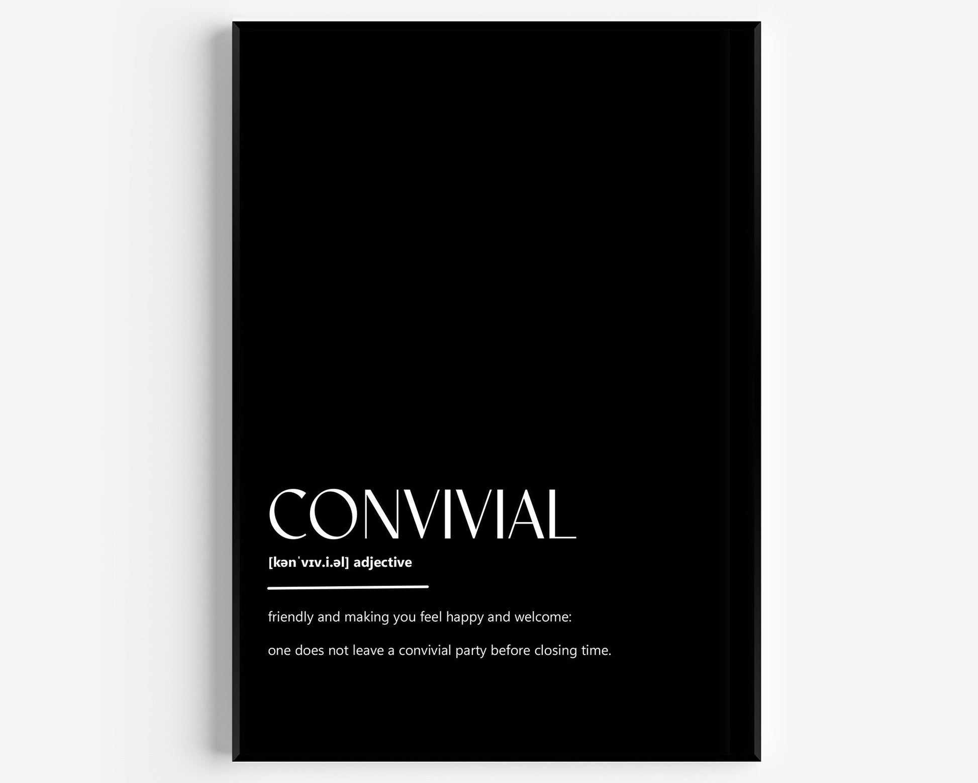 Convivial Definition Print - Magic Posters