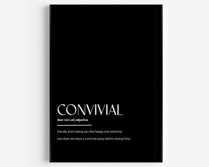 Convivial Definition Print - Magic Posters