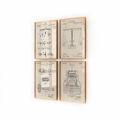 Courtroom Set Of 4 Patent Prints - Magic Posters