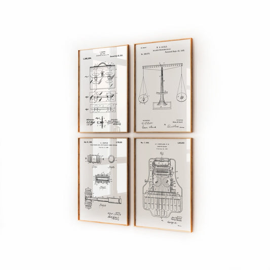 Courtroom Set Of 4 Patent Prints - Magic Posters