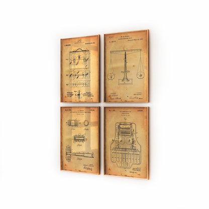 Courtroom Set Of 4 Patent Prints - Magic Posters